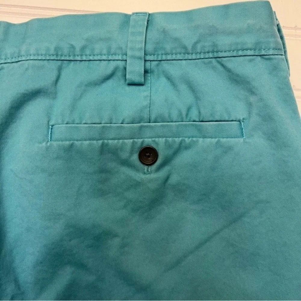 Banana Republic Aiden‎ Shorts Aqua Blue 100% Cotton Flat Front Chino Size 38